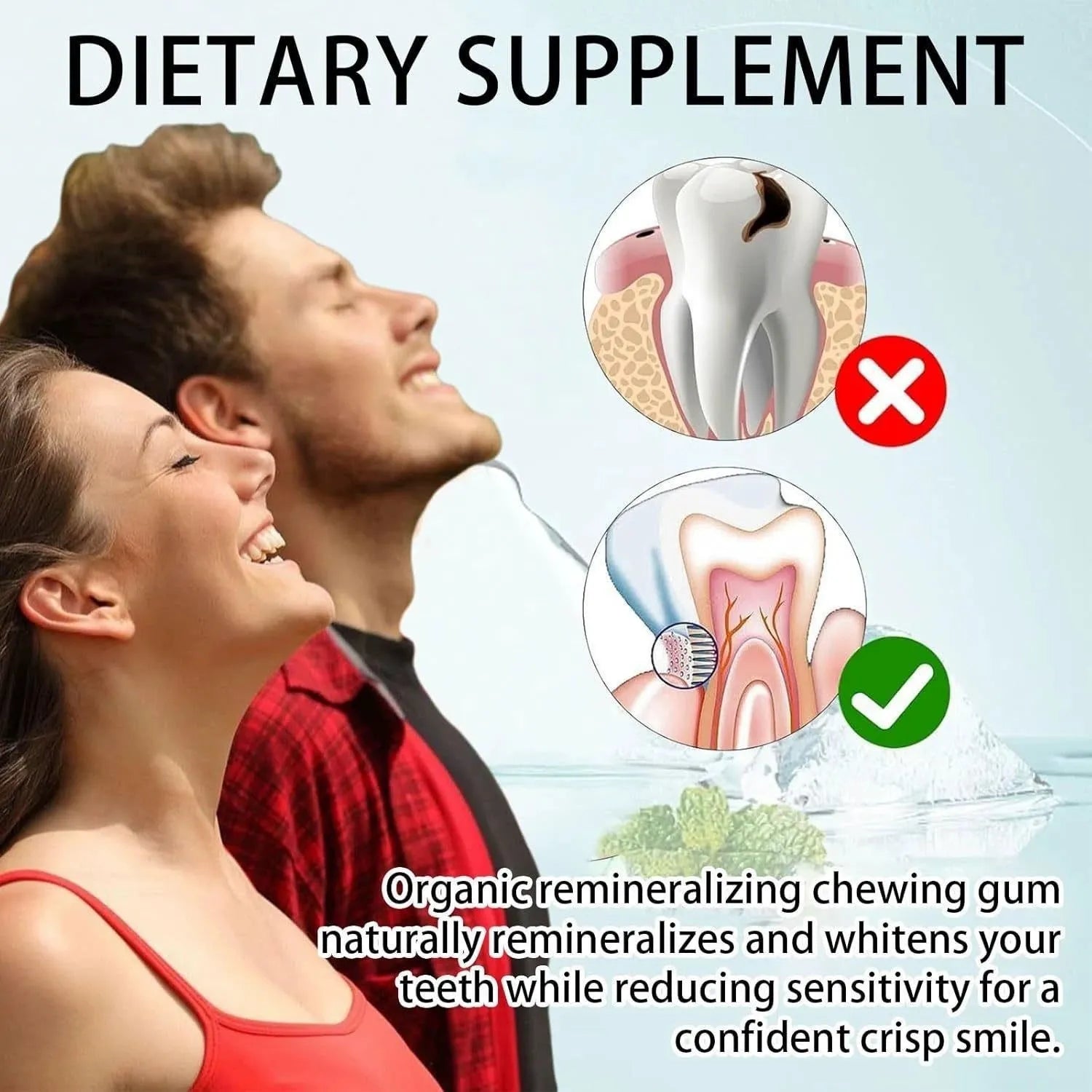 Box of 18 frankincense mint chewable digestive supplement tablets