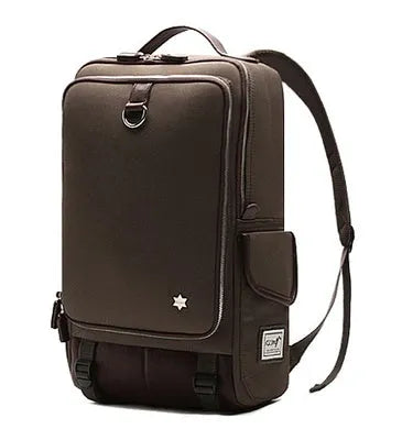 Men's modern Korean style backpack in Oxford cloth, showing large capacity and colour options.