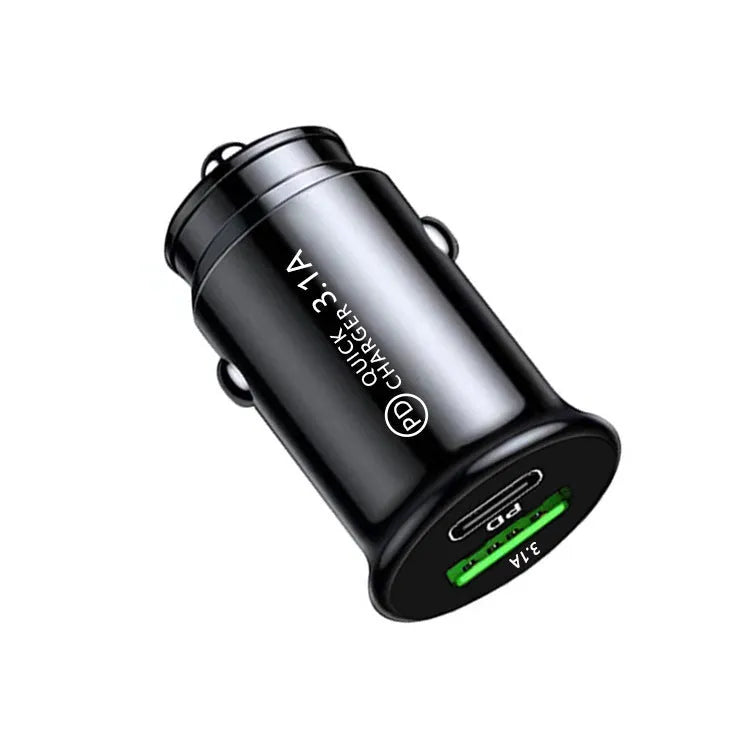 Black dual port USB car charger for vehicle lighter socket with 4.8A output