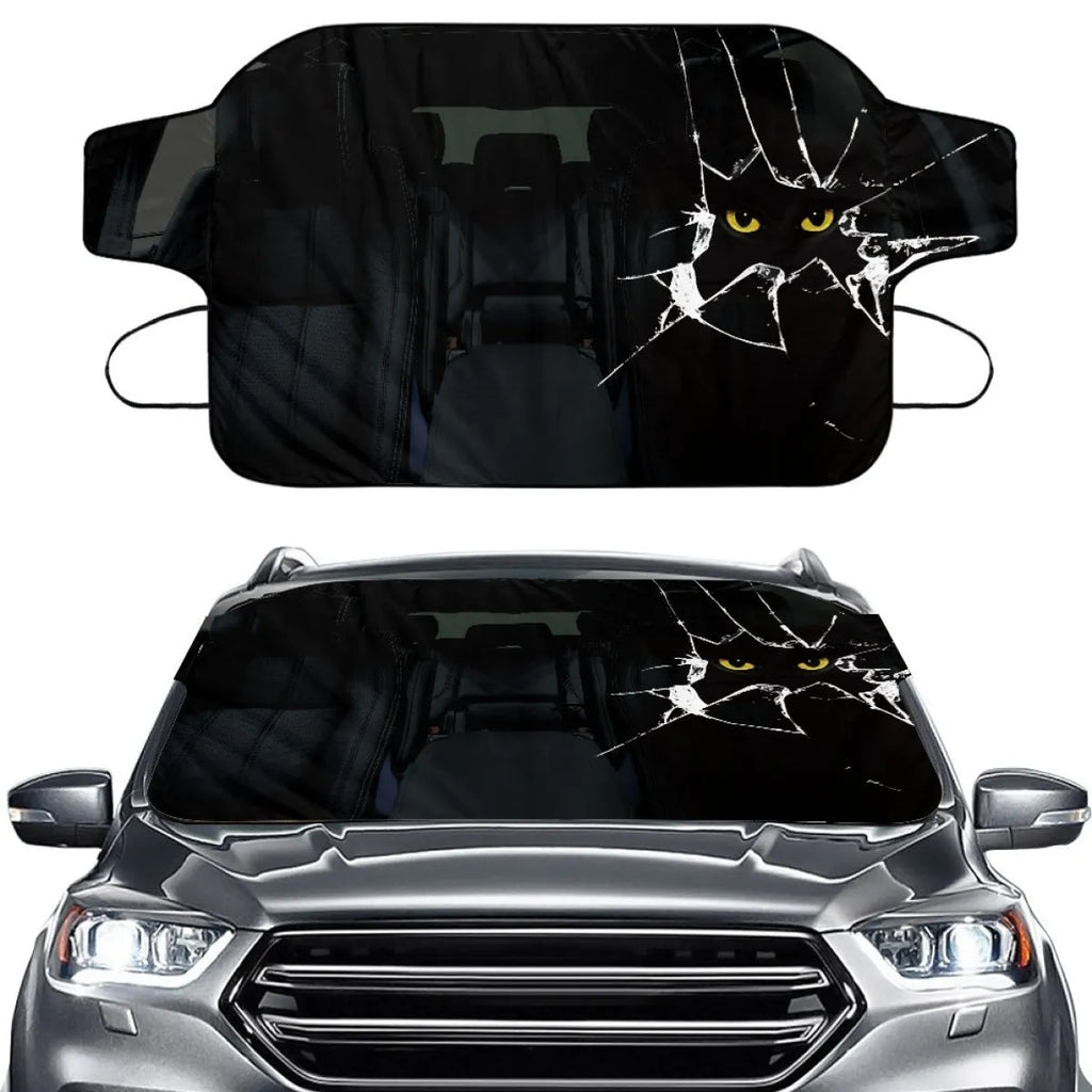 Car snow protection front gear cover made from aluminium film foam polyester fabric
