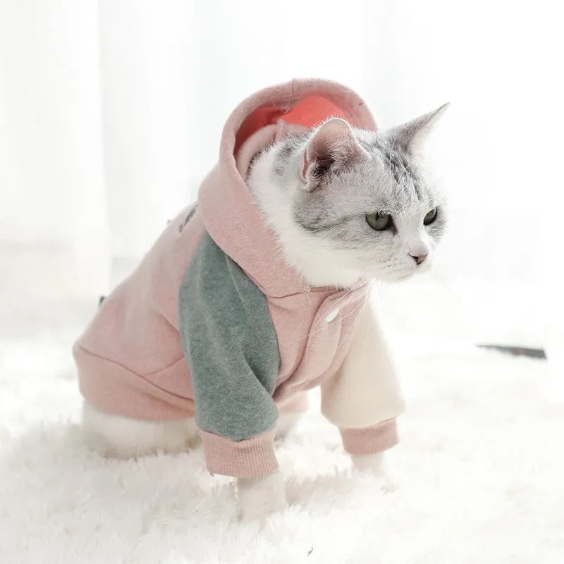 Brown cotton pet dog sweatshirt casual leisure wear garment