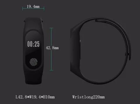 Motion intelligent hand ring with heart rate monitoring in six colours: black, blue, orange, sky blue, white, yellow