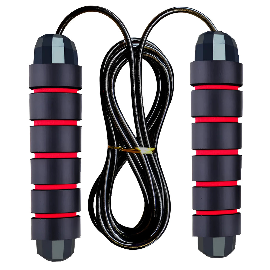 Student sports wire skipping rope 2.8m PU steel wire in blue on a white background