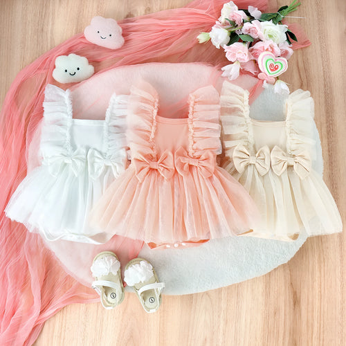 Baby girl cotton jumpsuit in sweet triangle style, sleeveless summer romper in pink colour for 0-18 months