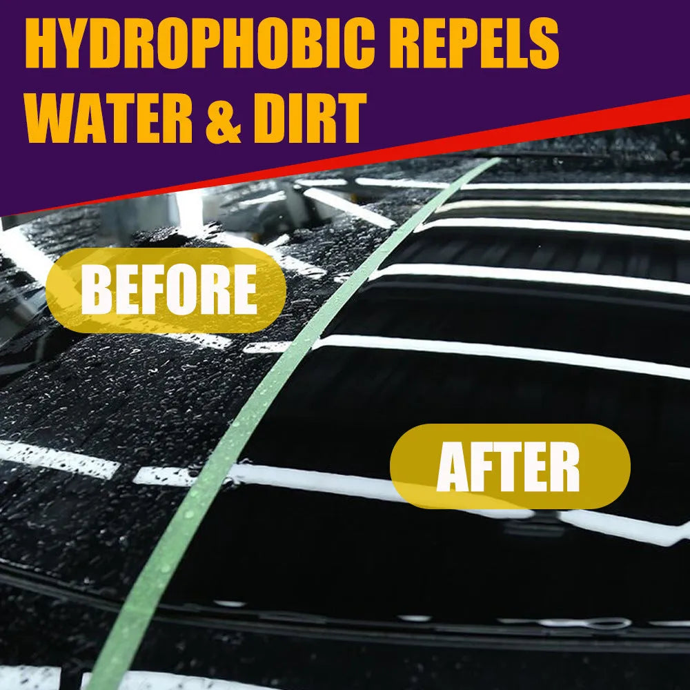Purple car coating spray bottle with hand spray wax microplated crystal formula for automobile maintenance