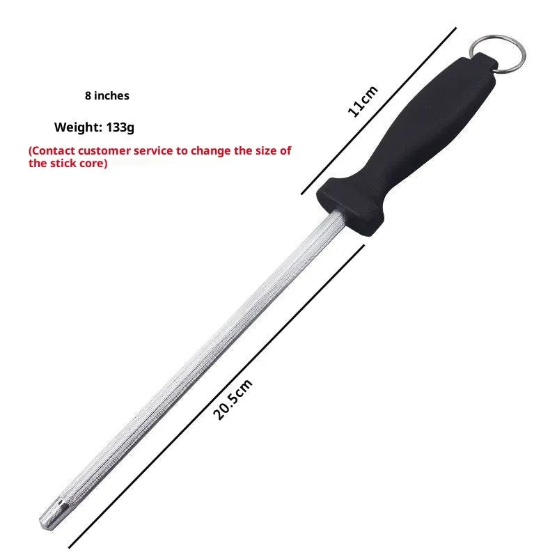 Household multi-functional kitchen sharpening steel in high carbon steel, eight style options available