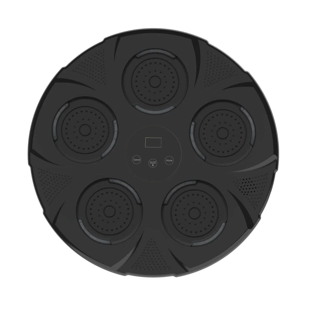 Wall-mounted smart boxing trainer sandbag on a solid wall, showing strike target surface.