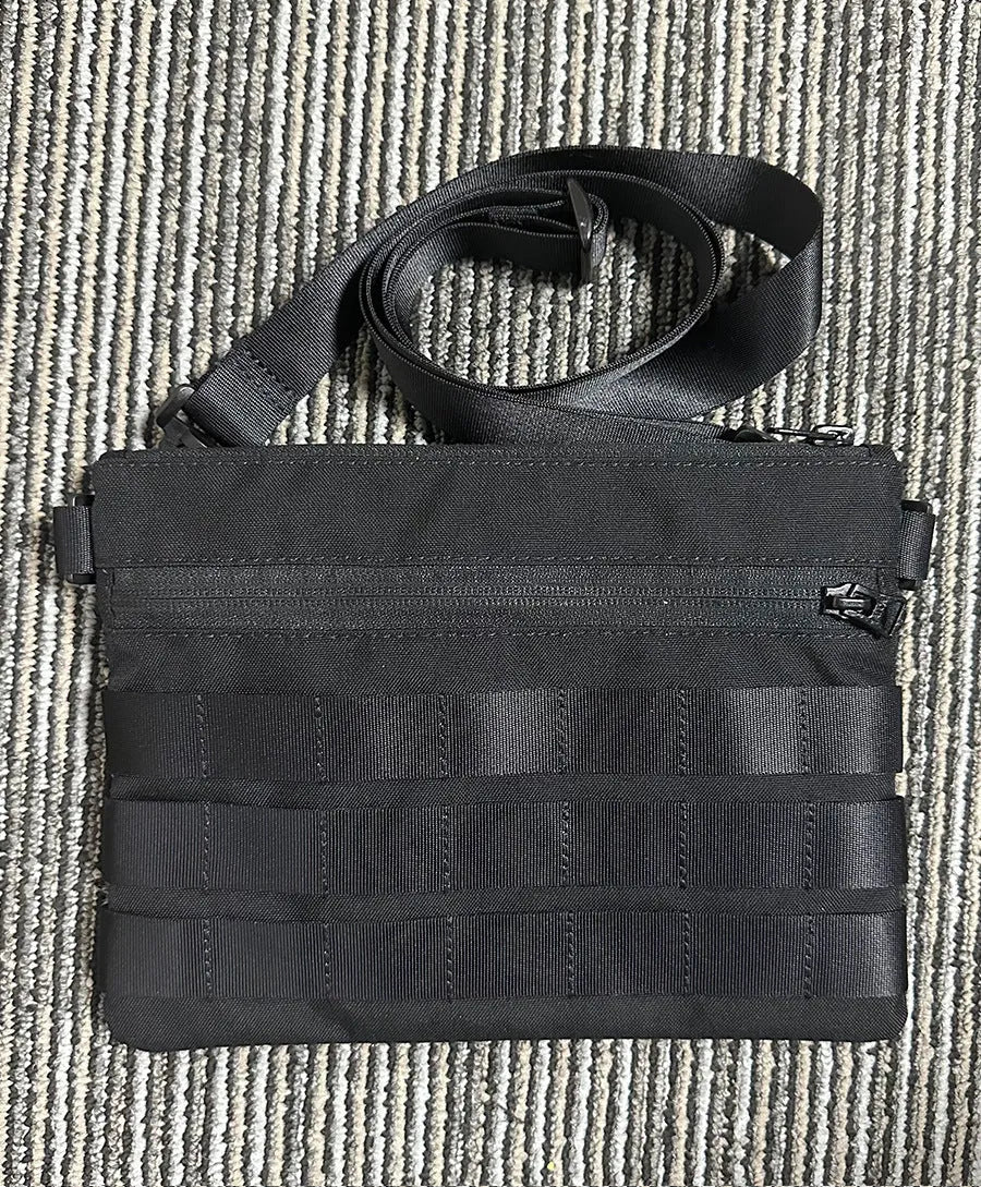 Black Oxford cloth portable outdoor kit measuring 18cm by 3.5cm for military enthusiasts