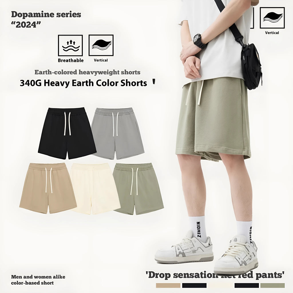 Cotton denim loose-fit casual shorts for babies and toddlers on a size chart.