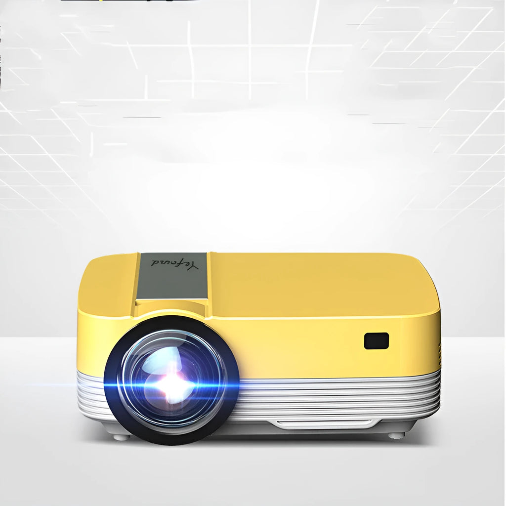 Yellow Z6 projector with WIFI Android system front projection LED lens 1024x600 resolution