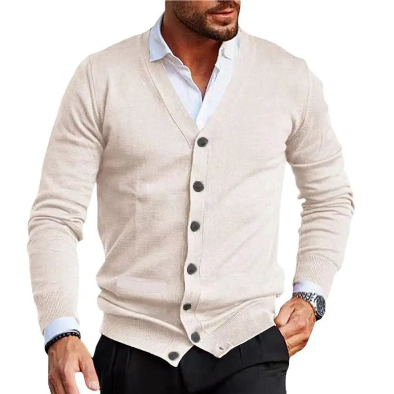 Men's slim-fit acrylic cardigan in various colours available sizes M to 5XL