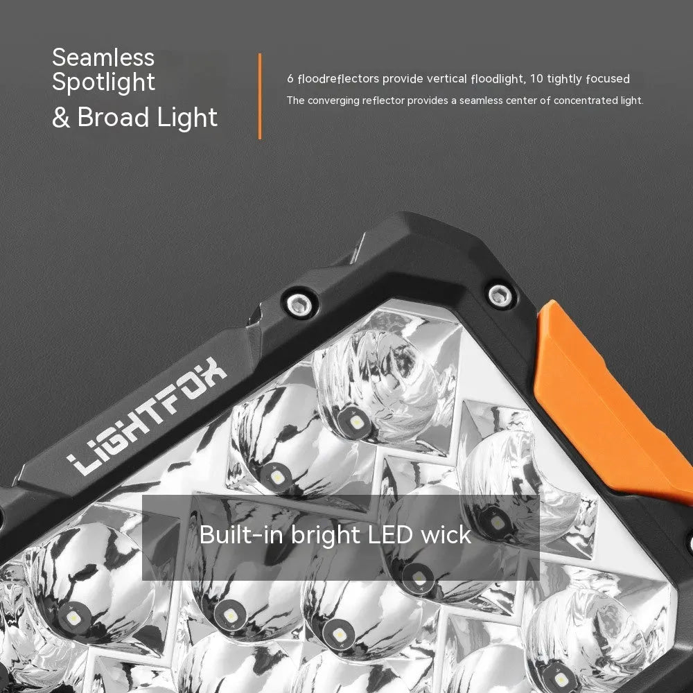 Black aluminium LED front bumper light bars for off-road vehicle installation