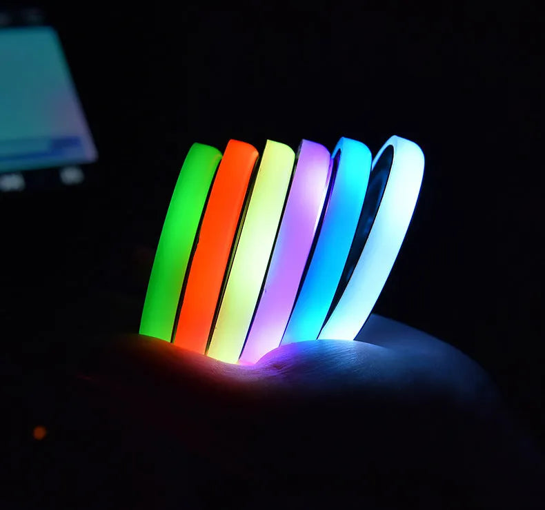68mm car cup holder LED coaster with multicolour lighting and USB charging cable