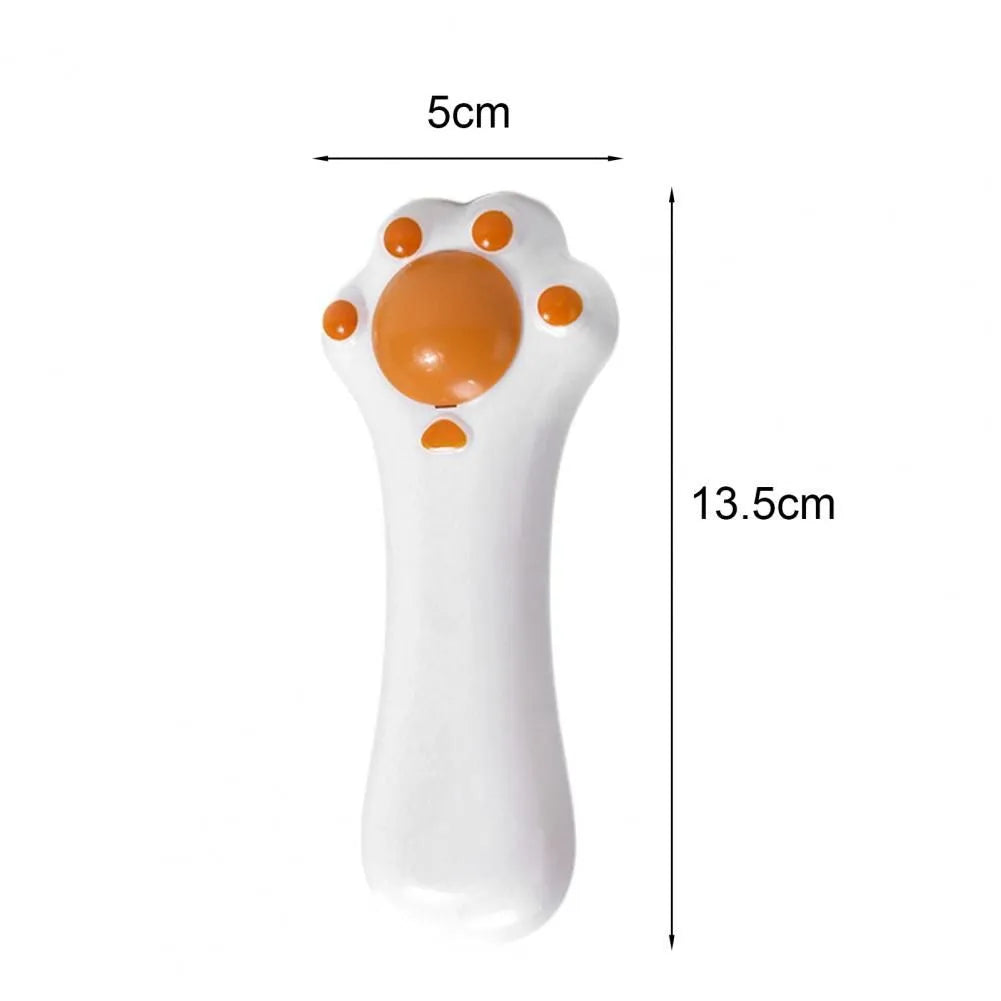 Blue cartoon design dual-purpose cat grooming brush and dental toy with catnip on a white background.
