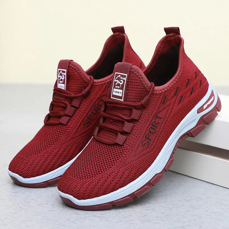 Casual low-top sneakers with soft PVC soles in black, grey, brown, red, and light purple colours