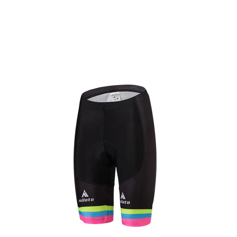 Falina Flamboyant men's summer cycling kit in black including top and shorts with moisture wicking polyester fabric