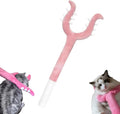70cm blue plush cat wand toy with foam-filled front section for interactive play