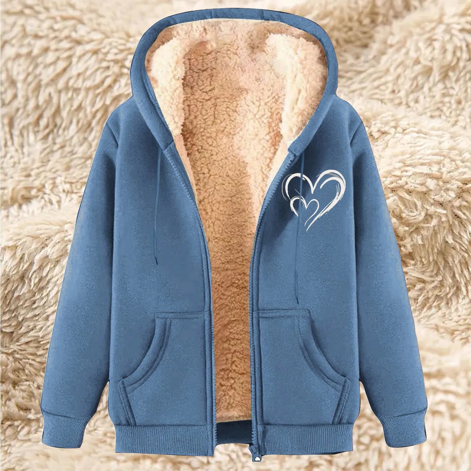 Fleece-lined men's winter pullover sweater in lambskin style, available in multiple colours, sizes M to 5XL