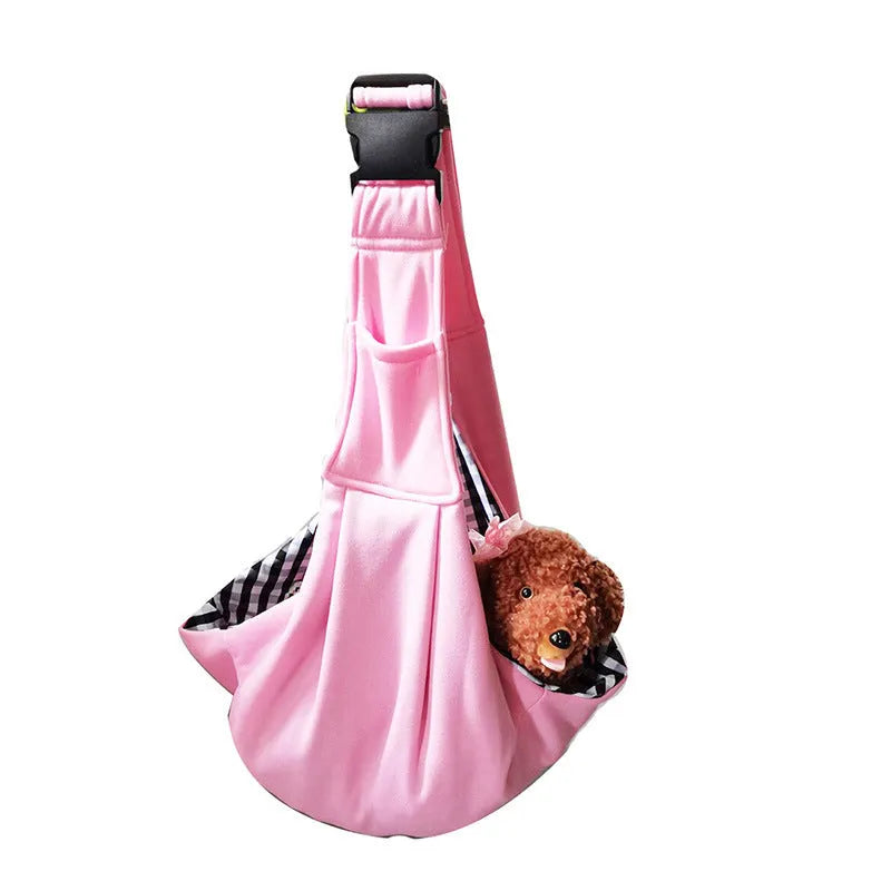 Large breathable mesh cat carrier backpack shown in a folded position and worn on a person's back.