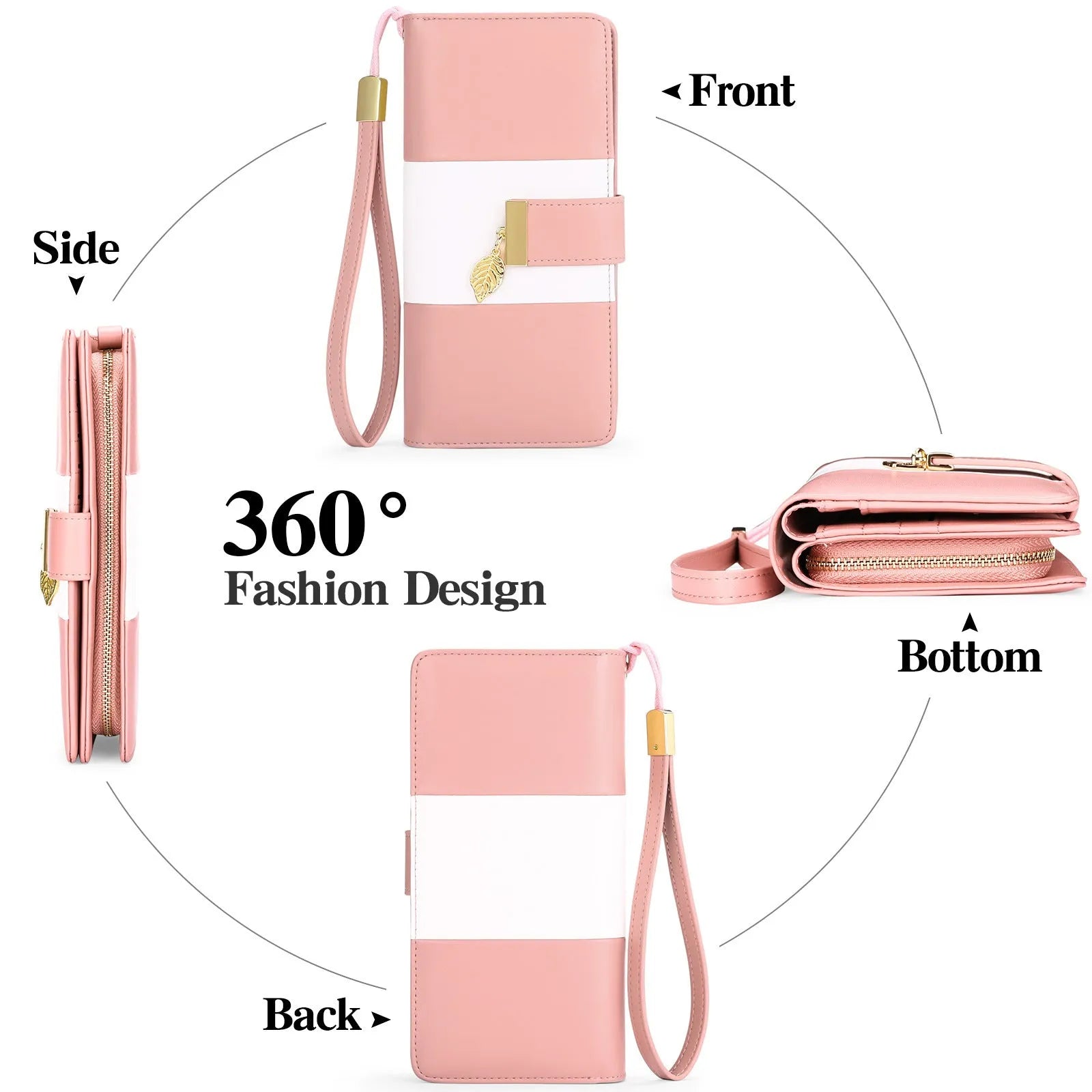 Anti-theft clutch bag in PU leather with lock, compact 19.5cm design in multiple colours