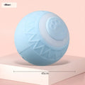 Blue rechargeable automatic moving cat toy with flashing lights on flat surface