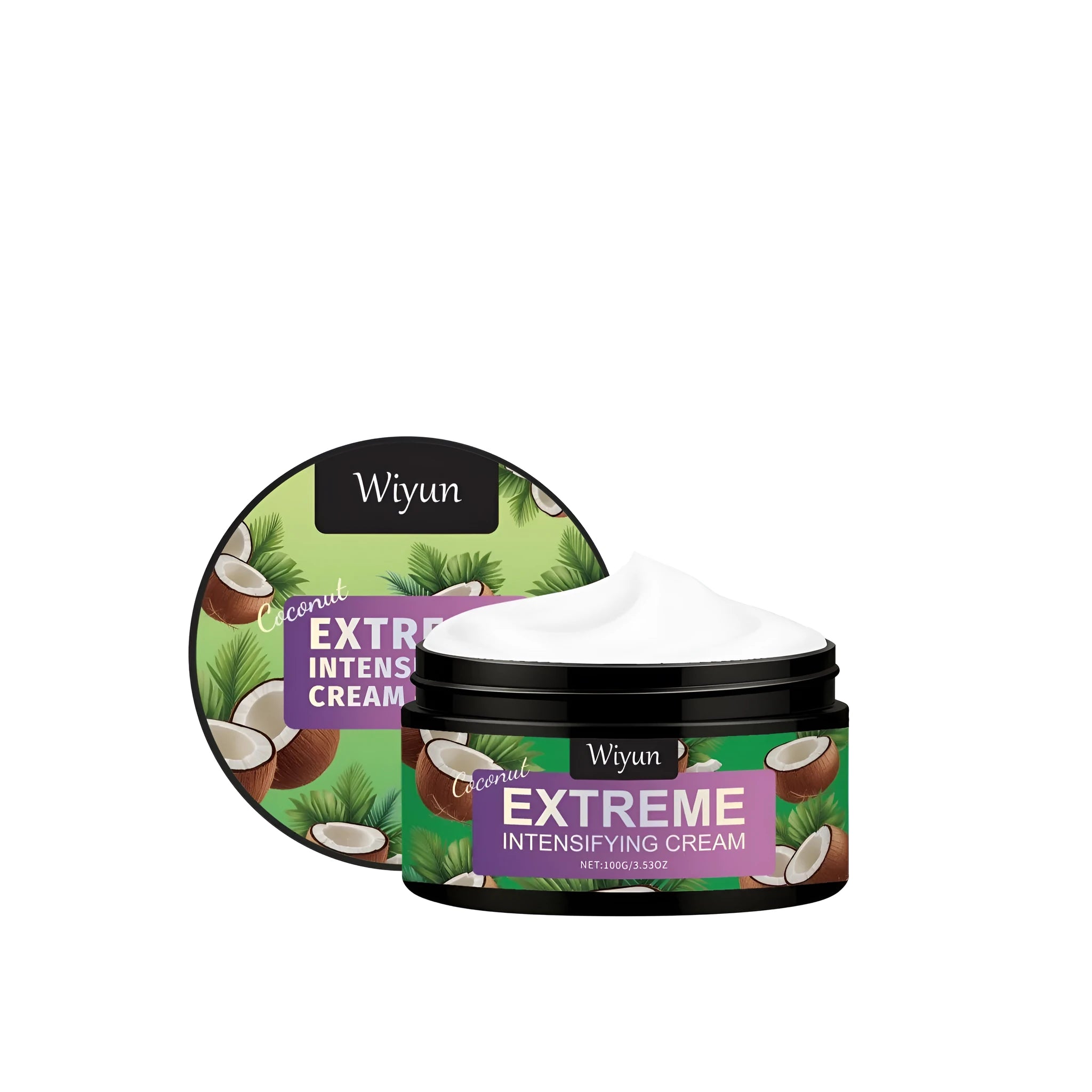 Coconut flavour extreme hold hair styling cream with caramel colouration in gel form