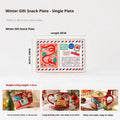 Ceramic winter gift mug 400ml cylindrical single layer home use