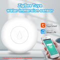 Zigbee wireless flood sensor with compact 50mm size for smart home water leak detection