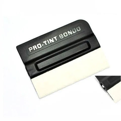 Car colour change film scraper tool with deerskin or wool pad for vinyl wrap application