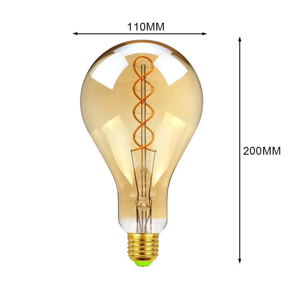 A110 LED soft light strip with double helix gold spiral design measuring 110 by 200 millimetres