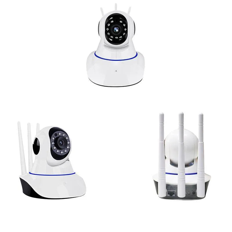 White wireless dome security camera with 3.6mm lens for indoor and outdoor HD surveillance