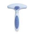 Stainless steel double row dog grooming comb in Azure Light Blue colour