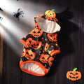 Wansheng orange pumpkin pet sweater for dogs and cats in polyester fabric