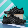 Casual unisex beach running shoes in Lycra stretch fabric, shown in beige, black, blue, grey, and white powder colour options.