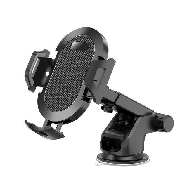 Auto lock car phone holder mounted on vehicle air vent holding smartphone