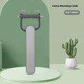 Green and grey dog grooming comb for untying knots, showing small and large size options.
