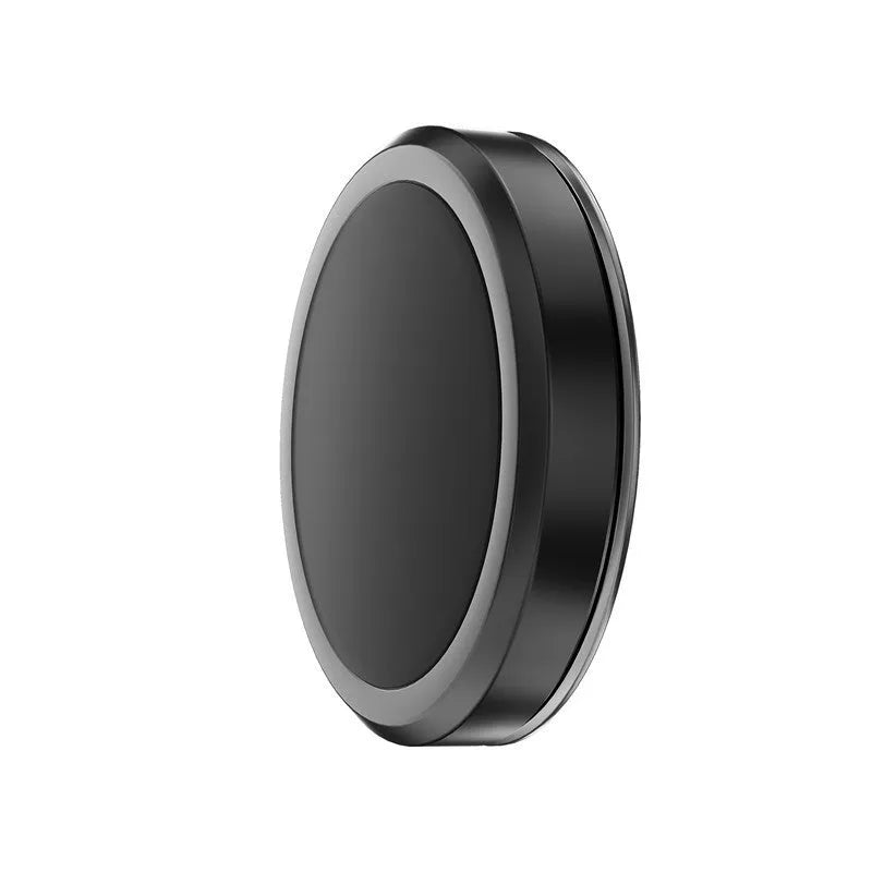 Obsidian black magnetic phone holder with alloy construction for vehicle dashboard mounting
