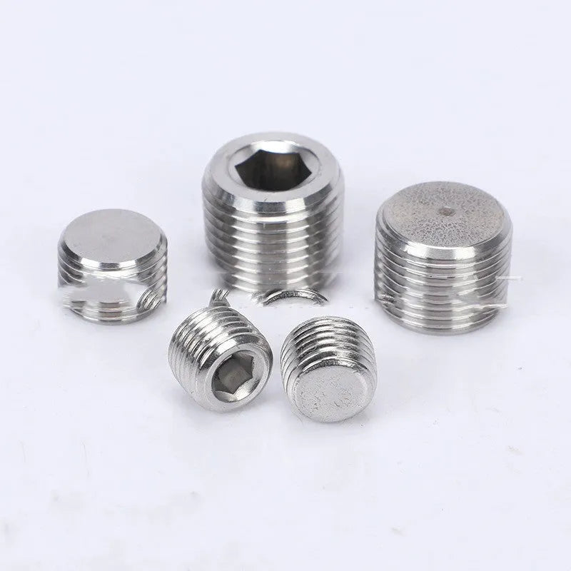 Stainless steel hexagon plug for 3/8 BSP pipe bulkhead fittings