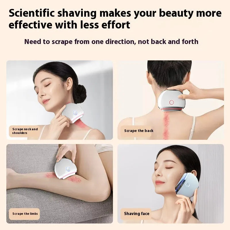 French pattern household beauty instrument with electric scraping and dual light therapy functions