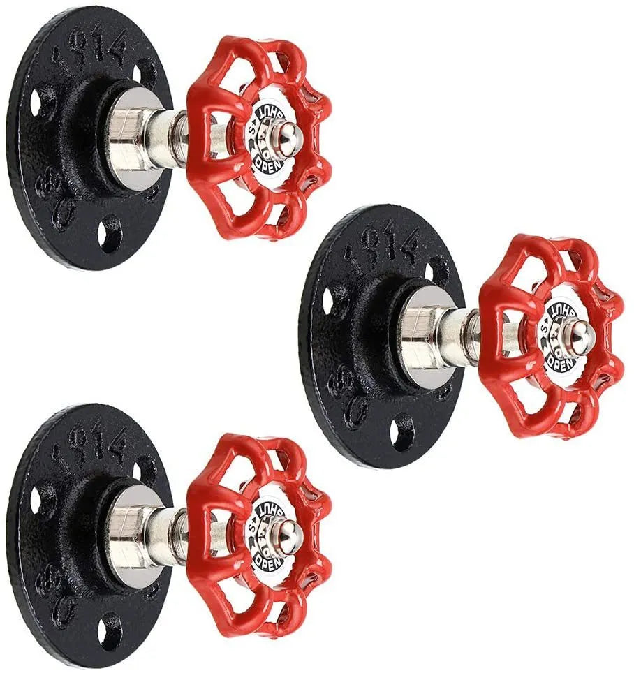 Metal wall-mounted water pipe style towel rack hook in black, green, or red polished finish.