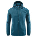 Men's lightweight nylon hooded summer jacket in loose fitting style for outdoor sun protection