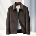 Men's lapel casual coat in Vinylon fabric with slim fit design available in multiple colours