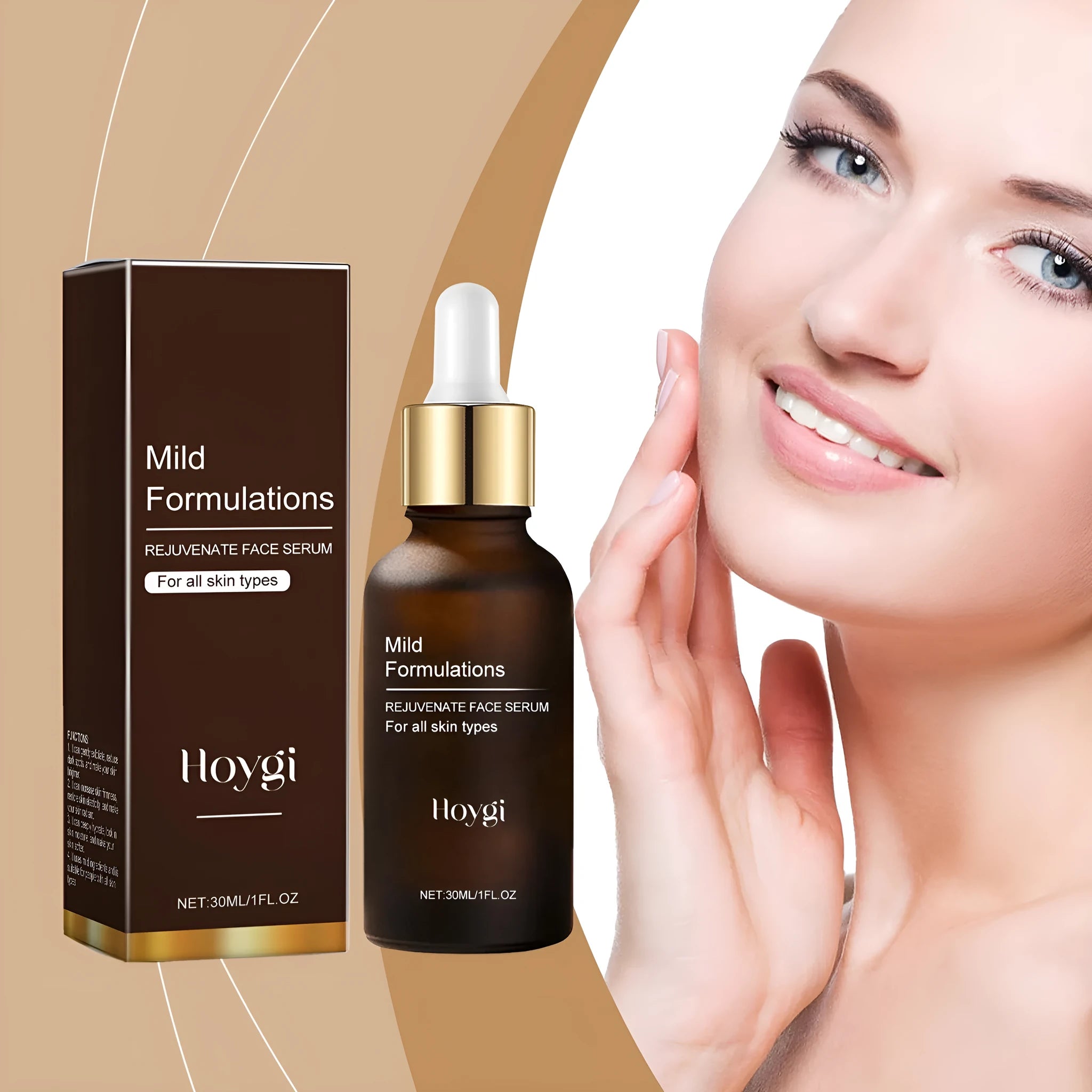 30ml facial skin care essence bottle with arbutin, collagen and hyaluronic acid formula
