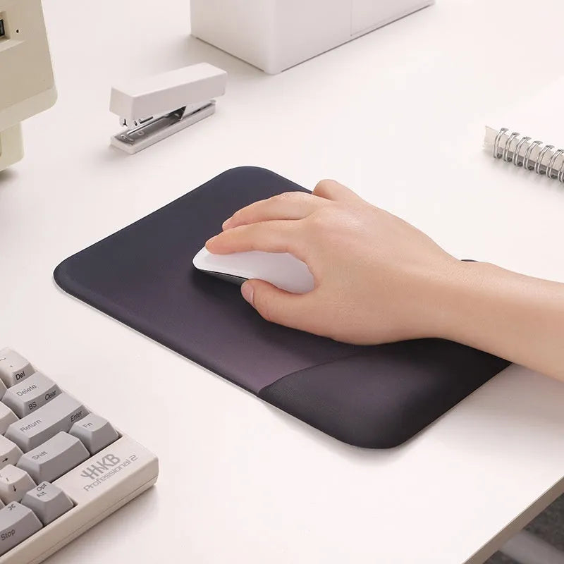 Square cloth silica gel wrister mouse pad with keyboard tray measuring 250 x 180mm