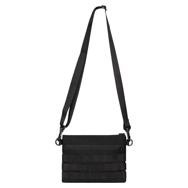 Black Oxford cloth portable outdoor kit measuring 18cm by 3.5cm for military enthusiasts