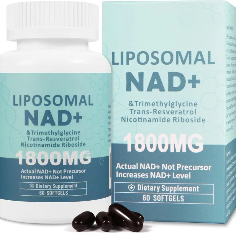 Bottle of nicotinamide mononucleotide NMN gel capsule dietary supplement