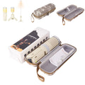 Portable LED camping light in creamy white or dark grey colour with button switch