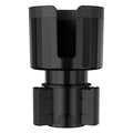 Matte black adjustable car cup holder expander for oversized drink bottles and thermoses