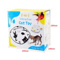 Self-Hi Relief interactive cat teaser toy with rotating feather on plastic base