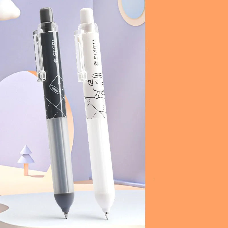 Automatic pencil with cloud grip design in black or white colour, 0.5mm HB lead for writing